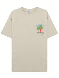 【送料無料】2023春夏 メンズ『JW ANDERSON（ジェイダブリューアンダーソン）』APPLE TREE LOGO クルーネック Tシャツ【ベージュ】リラクシーなサイズ感！リンゴの木がPOPにプリントされたTシャツ！！★JT0124PG1213/132 BEIGE