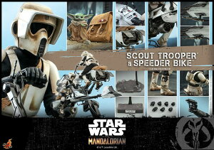 uViE݌ɁvHottoys zbggCY@TMS017 w}_AxXJEgEg[p[Xs[_[EoCN@1^6XP[tBMA@ The Mandalorian - Scout Trooper & Speeder Bike