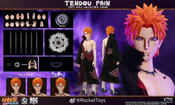 「予約」ROCKETTOYS ROC-014 「ナルト疾風伝」  ペイン (バトル ダメージ版) NARUTO 1/6 フィギュア ROCKETTOYS pain battle damage ver