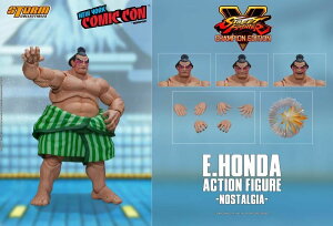 uViE݌ɁvStorm CollectiblesSTREET FIGHTER V CHAMPION EDITION - E.HONDA ACTION FIGURE -NOSTALGIA- Xg[gt@C^[V `sIGfBV Ghh{c mX^WbN1/12 NYCC tBMA