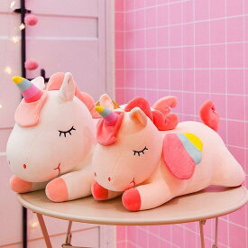 ぬいぐるみ ユニコーン ふわふわやわらかいグッズ 抱き枕 おもちゃインテリア 寝そべり かわいい 子供の日 彼女 誕生日 クリスマスプレ