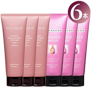 6 Zbg [Galanbeau Kr[] VITASILK Damage repair treatment r^VN_[WyAg[gg180ml (rose bloom) 3{ + Kerasys P~h _[W NjbN g[gg200ml 3{