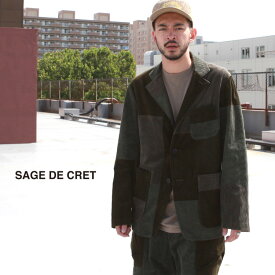 サージュデクレ SAGE DE CRET アウター ジャケット コーデュロイ パッチワークテーラードJK