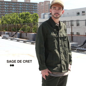 サージュデクレ sage de cret アウター シャツジャケット コットンリネンヘビーチノ シャツJKT