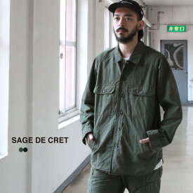 サージュデクレ SAGE DE CRET シャツ ジャケット ハイカウントウェザー シャツジャケット