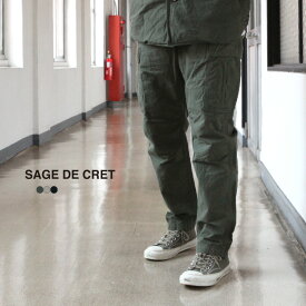 サージュデクレ SAGE DE CRET ボトムス パンツ ハイカウントウェザー テーパードカーゴパンツ