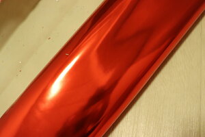 レッド 41ds クロム革 ヤギ革 イタリア レザー 箔貼り加工 はぎれ 一枚革 レザークラフト 革 皮 本革 diy 生地 材料