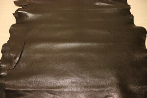 ダークブラウン 52ds クロム革 ヤギ革 インポート レザー シボ型押し はぎれ 一枚革 レザークラフト 革 皮 本革 diy 生地 材料