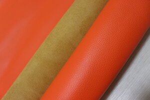 オレンジ 200ds クロム革 牛革 国産 レザー シボ型押し はぎれ 一枚革 レザークラフト 革 皮 本革 diy 生地 材料