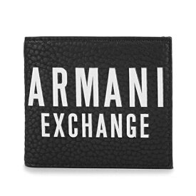 【P5倍4/20限定★さらに最大5000円クーポン対象】アルマーニ 2つ折り財布 ARMANI アルマーニエクスチェンジ 958097 9A024 00020 メンズ ブラック 黒