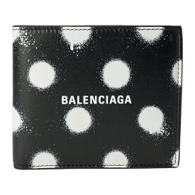 【最大5000円クーポン対象4/23まで】バレンシアガ 2つ折り財布 BALENCIAGA キャッシュ 594315 1WVG3 1097 ユニセックス ブラック 黒 ホワイト 白