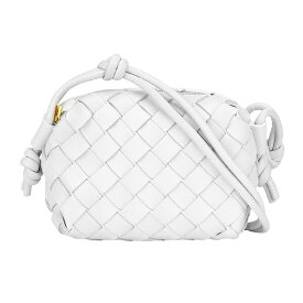 ボッテガヴェネタ ショルダーバッグ BOTTEGA VENETA イントレチャート CANDY LOOP CAMERA BAG 730832 V1G11 9009 レディース ホワイト 白【1万円で1,000円OFF★最大5,000円OFFクーポン配布中】