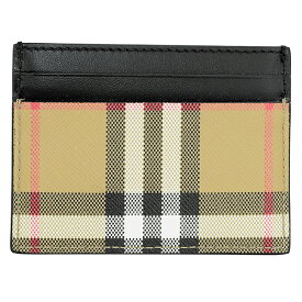 【P5倍4/25限定さらに最大5000円クーポン対象】バーバリー カードケース BURBERRY ロゴプリント 8058011(8049263) A1189 メンズ ブラック 黒 ベージュ