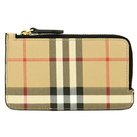 【GWスペシャル★最大10,000円OFFクーポンあり】バーバリー カードケース BURBERRY ヴィンテージチェック＆レザー 8058013 A1189 ユニセックス ベージュ ブラック 黒