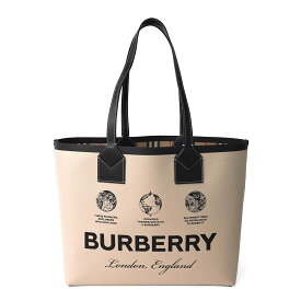 【P5倍4/25限定さらに最大5000円クーポン対象】バーバリー トートバッグ BURBERRY ラベルプリント 8063121 A1435 レディース ベージュ