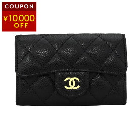 シャネル カードケース CHANEL キャビアスキン CHANEL FLAP CARD CASE レディース ブラック 黒【10,000円OFF★決算クーポン】