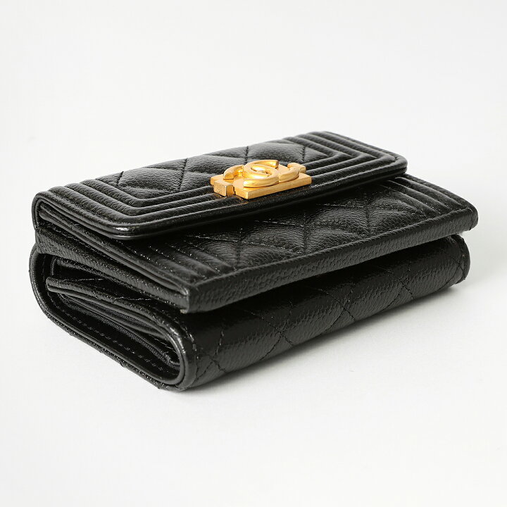 楽天市場】シャネル 3つ折り財布 CHANEL ボーイ シャネル SMALL WALLET 