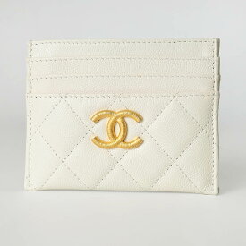 【P5倍11/10限定★5,000円OFFクーポン】シャネル カードケース CHANEL キャビアスキン CHANEL FRAGMENT CASE WH E4LXTKC9 20302 レディース ホワイト 白
