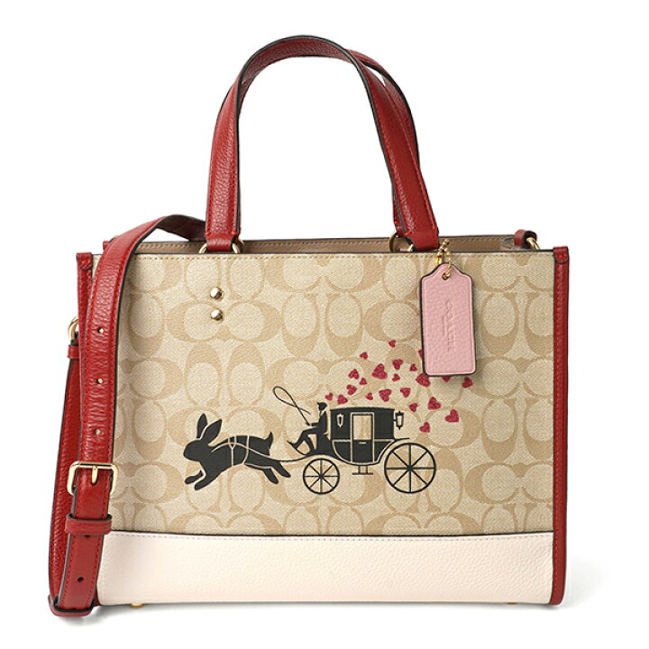 楽天市場】コーチ ハンドバッグ COACH シグネチャー ラビットアンド 