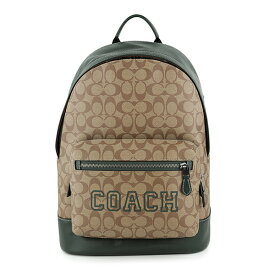 【GWスペシャル★最大10,000円OFFクーポンあり】コーチ リュックサック COACH シグネチャー キャンバス ウィズ ヴァーシティ モチーフ CE717 QBV3D ユニセックス ブラウン系 茶