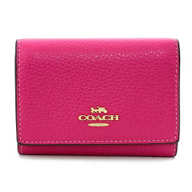 【max5000円引きクーポン4/2 14:00まで】コーチ 3つ折り財布 COACH ぺブルドレザー CM238 IMAJN レディース ピンク