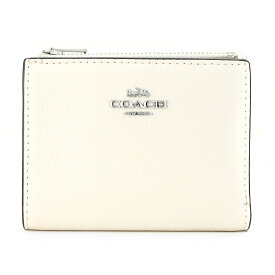 【max5000円引きクーポン4/2 14:00まで】コーチ 2つ折り財布 COACH ぺブルドレザー CM315 SVHA レディース ホワイト 白