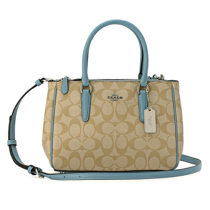 楽天市場 コーチ アウトレット ハンドバッグ Coach Outlet F Svca0 バッグ シグネチャー Signature ミニサリー キャリーオール レディース Light Khaki Cornflower ライトカーキ コーンフラワー アウトレット 送料無料 ブランドストリートリング