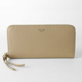 フェンディ 長財布(ラウンドファスナー) FENDI ビーカブー 8M0517 ARC1 F04Y9 レディース グレー【10,000円OFF★決算クーポン】