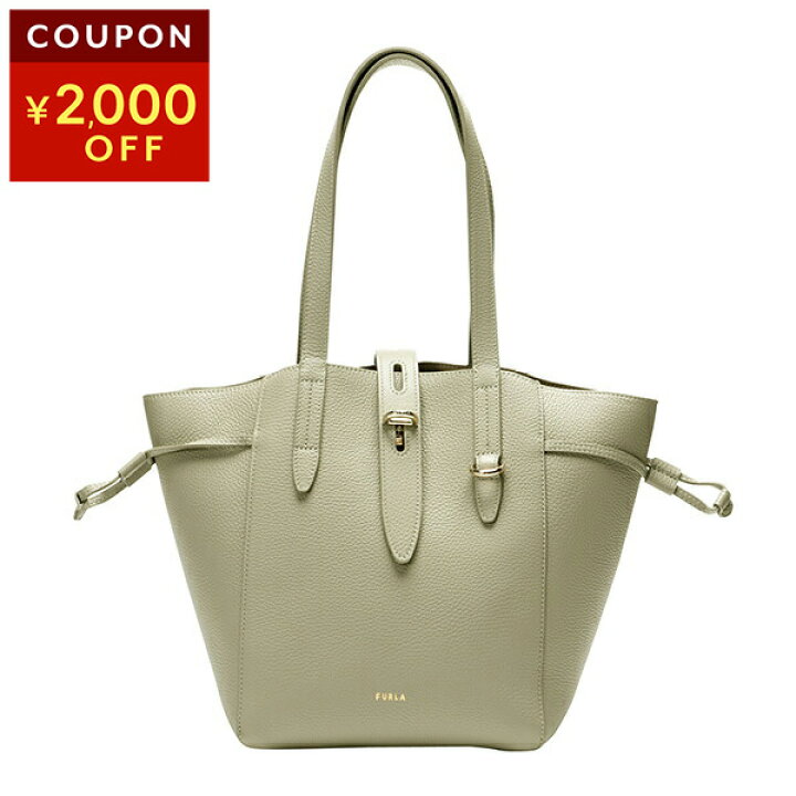 美品 FURLA ネット ミニ グレージュ グレー 2way ハンドバッグ 現行品 