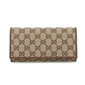 【P5倍4/20限定★さらに最大5000円クーポン対象】グッチ 長財布 GUCCI GGキャンバス 346058 KY9LG 8610 ユニセックス ベージュ ブラウン アウトレット