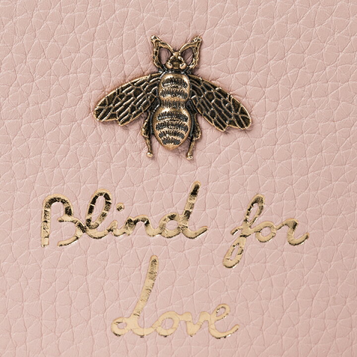 GUCCI BLIND FOR LOVE 蜂 二つ折り 財布 ピンク グッチ 