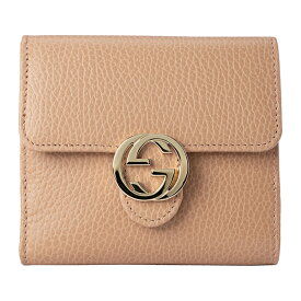 【最大5,000円OFFクーポン対象】グッチ 2つ折り財布 GUCCI ダラーカーフ 615525 CAO0G 2754 レディース ベージュ アウトレット