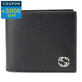 グッチ 2つ折り財布 GUCCI ダラーカーフ 610466 CAO2N 1000 レディース ブラック 黒【1万円以上で1,000円OFF★最大5,000円OFFクーポン配布中】