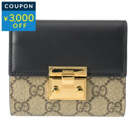 グッチ 2つ折り財布 GUCCI GGスプリーム 779799 KLQIG 8575 レディース ブラック 黒【1万円以上で1,000円OFF★最大5,000円OFFクーポン配布中】