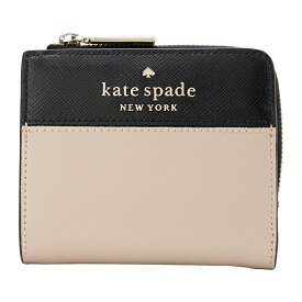 【P5倍6/4 20時～6/5まで★さらに1,000円OFFクーポン対象】ケイトスペード 2つ折り財布 kate spade ステイシー WLR00121 129 レディース ベージュ ブラック