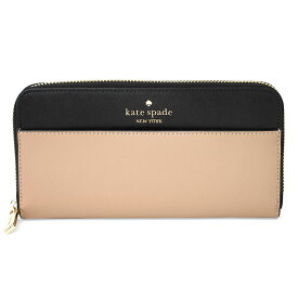 【1,000円OFFクーポン対象】ケイトスペード 長財布(ラウンドファスナー) kate spade マディソン KI365 200 レディース ベージュ ブラック 黒