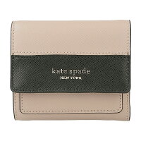 ケイトスペード 2つ折り財布 kate spade PWRU7913 195 財布 スペンサー SPENCER トライフォールド フラップ ウォレット レディース WARM BEIGE(ウォームベージュ)/BLACK(ブラック) ライトベージュ/ブラック 黒