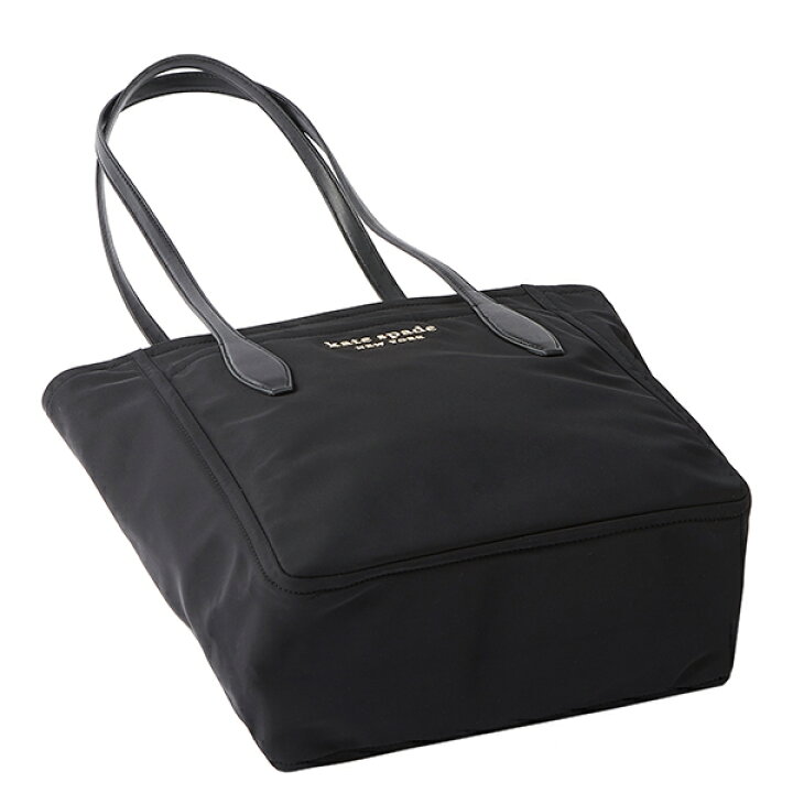 超美品 kate spade ロゴビッグトートバッグ 黒/緑