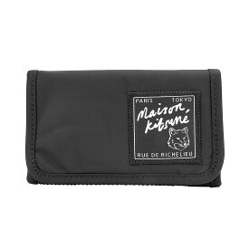 【P5倍4/25限定さらに最大5000円クーポン対象】メゾン キツネ 3つ折り財布 MAISON KITSUNE ルー ド リシュリュー LM05361WQ1001 P199 ユニセックス ブラック 黒