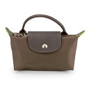 【最大5,000円OFFクーポン配布中】ロンシャン ポーチ LONGCHAMP ル プリアージュ グリーン ハンドル付きポーチ 34175 919 813 レディース ブラウン