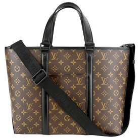 【最大5,000円OFFクーポン対象】ルイヴィトン トートバッグ Louis Vuitton モノグラム マカサー ウィークエンド・トート GM M45734 ユニセックス ブラウン 茶 ブラック 黒