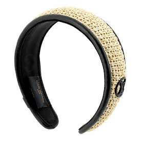 【最大5,000円OFFクーポン対象】ルイヴィトン ヘアアクセサリー Louis Vuitton モノグラム ヘットバンド・ラフィア M77534 レディース ベージュ ブラック 黒