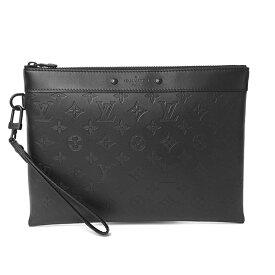 【GWスペシャル★最大10,000円OFFクーポンあり】ルイヴィトン クラッチ・セカンドバッグ Louis Vuitton モノグラム・シャドウレザー ポシェット・トゥ・ゴー M81570 メンズ ブラック 黒