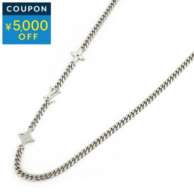ルイヴィトン ネックレス Louis Vuitton モノグラム NECKLACE MONOGRAM ROW M01490 メンズ シルバー 銀【1万円以上で1,000円OFF★最大5,000円OFFクーポン配布中】