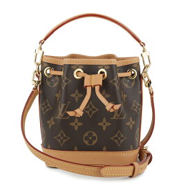 【10,000円OFFクーポン対象★スーパーSALE】ルイヴィトン ショルダーバッグ Louis Vuitton モノグラム ナノ・ノエ M81266 レディース ブラウン 茶 ホワイト 白