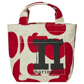 【P5倍4/25限定さらに最大5000円クーポン対象】マリメッコ トートバッグ Marimekko プッロポスティ Mono Mini Tote 091975 830 レディース レッド 赤 ホワイト