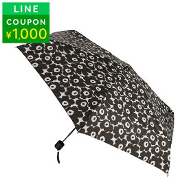 マリメッコ 傘 Marimekko ウニッコ ミニ マニュアル 折りたたみ傘 092688 990 レディース ブラック 黒【1万円以上で1,000円OFF★最大5,000円OFFクーポン配布中】