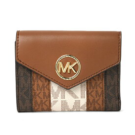 【max5000円引きクーポン4/2 14:00まで】マイケルコース 3つ折り財布 MICHAEL KORS カルメン 32T1GNME6O 299 レディース ブラウン系 ホワイト 白