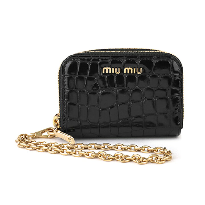 楽天市場】ミュウミュウ カードケース MIU MIU クロコダイル プリント 