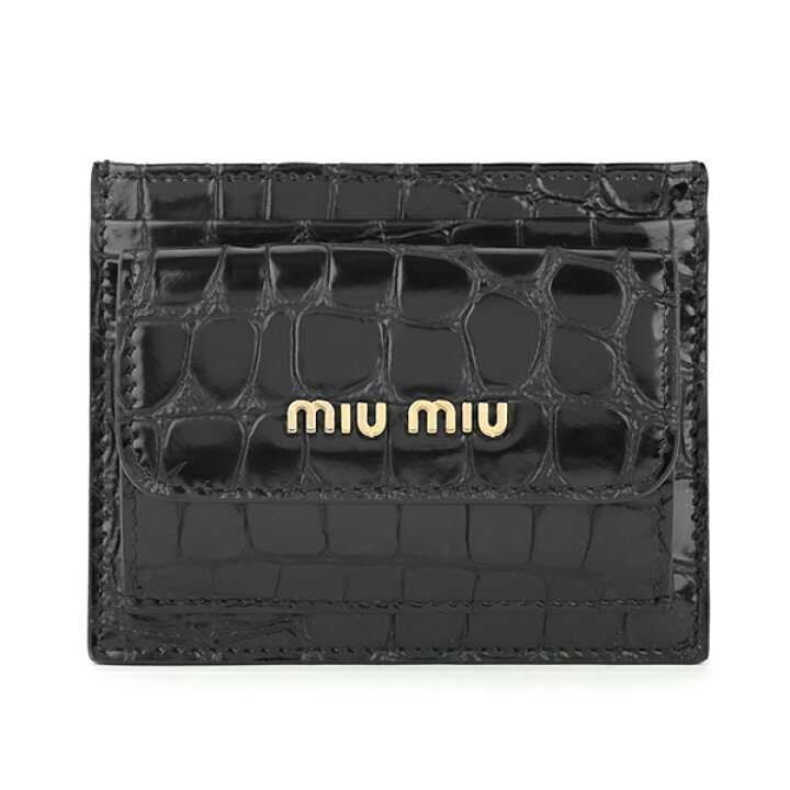 楽天市場】ミュウミュウ カードケース MIU MIU クロコダイル プリント 